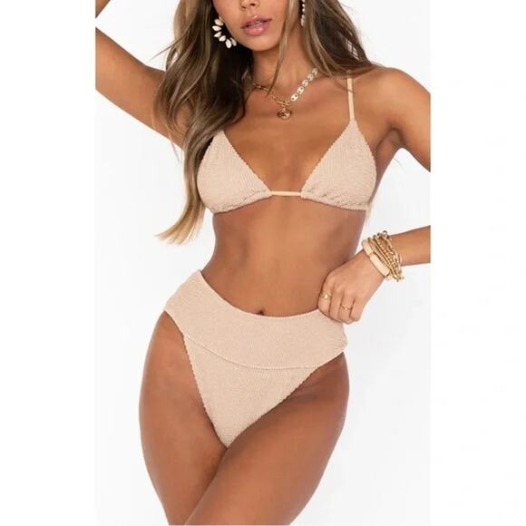 Show Me Your Mumu Del Rey Bikini Bottom in Latte L NWT - Picture 8 of 8